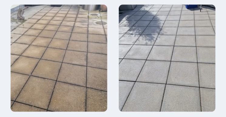 Gelbe Flecken-Entferner Steinreiniger Terrassenreiniger
