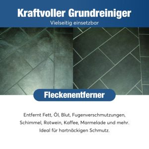 Finalit Nr. 1 Intensiv-Reiniger (basisch) Sehr starker Grundreiniger: Entfernt Fett, Öl, Blut, Rotwein, Kaffee, Marmelade und mehr – ideal für hartnäckigen Schmutz.