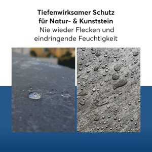 Vorbehandlung für SAUGENDE MATERIALIEN wie z.B. Granit, Marmor, Schiefer, Porphyr uvm., vor Aufbringung der Finalit-Imprägnierungen