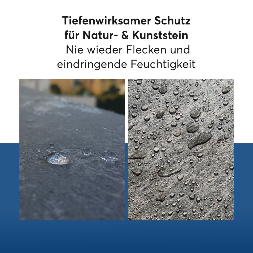 Vorbehandlung für SAUGENDE MATERIALIEN wie z.B. Granit, Marmor, Schiefer, Porphyr uvm., vor Aufbringung der Finalit-Imprägnierungen