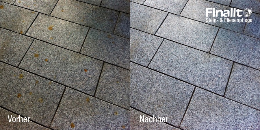 Rostflecken auf Naturstein entfernen
